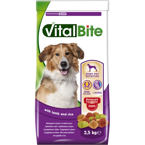 Сухий корм VitalBite для дорослих собак з ягням і рисом 2.5 кг (5999546172379)