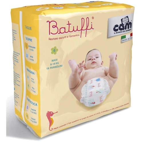Подгузники Cam Batuffi MAXI (8-18кг) 18шт. фото 3