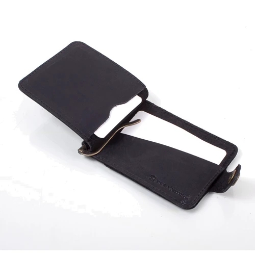 Мужской зажим для денег DNK Leather черный (DNK-Clamp-Hcol-J): Материал Натуральная кожа