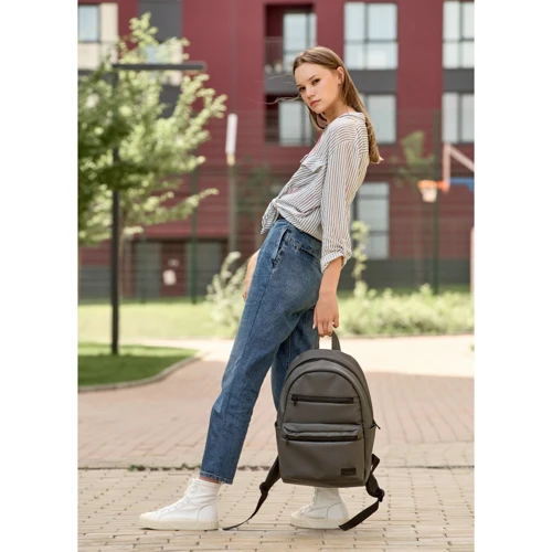 Женский рюкзак Sambag Zard 0KT серый (25058009): Фактура Матовая, Гладкая