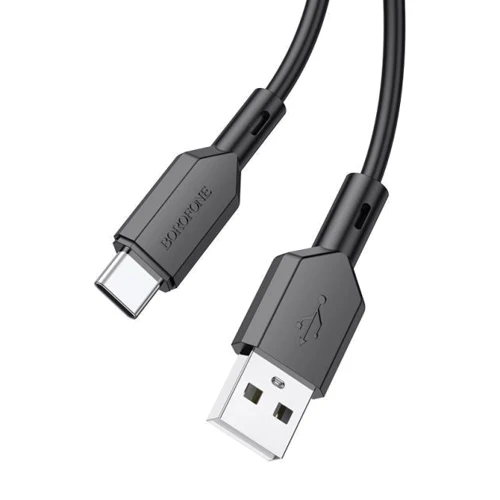 Кабель Borofone Cable USB-C to Lightning 20W 1m Black (BX70): Длина 1 м
