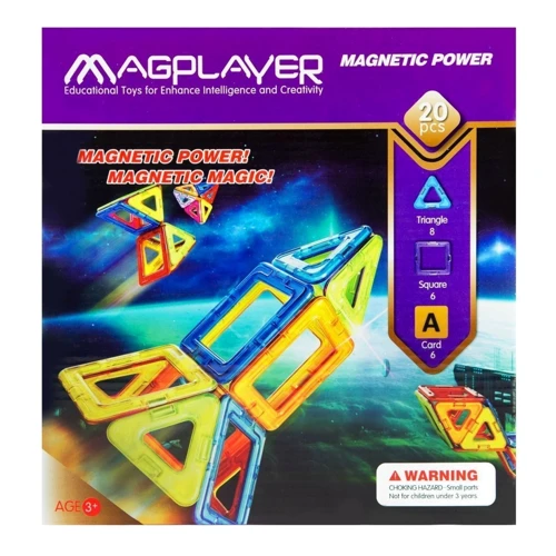 Магнитный констуктор MagPlayer 20 эд. (MPA-20) фото 5