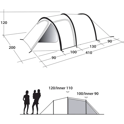 Намет Outwell Earth 3 Blue (111050): Матеріал тенту Outtex® 3000 Select - 100% поліестер