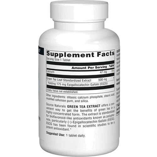 Source Naturals Green Tea Extract, 60 Tab: Вид ферментні