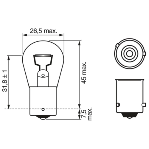 Галогенна автолампа Bosch PY21W Trucklight Maxlife 24V 21W (1987302703) фото 7