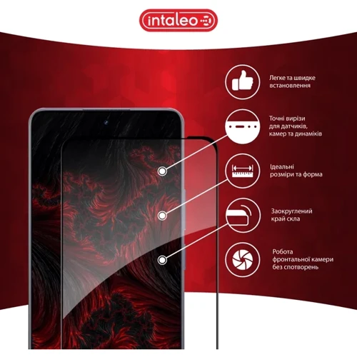 Intaleo Tempered Glass Full Glue Black for Realme 13+: Материал стекло