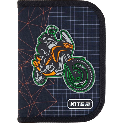 Пенал с наполнением Kite Education Motocross K21-622H-2, 1 отделение, 2 отворота