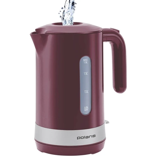 Електрочайник Polaris PWK 1803C Water Way Pro Bordo: Об'єм, л 1.8
