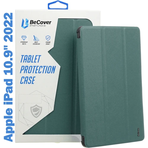 Аксессуар для iPad BeCover Direct Charge Pen with Pencil mount Dark Green for iPad 10.9 (2022 / 2024) / iPad 11 2025 (708496): Материал искусственная кожа