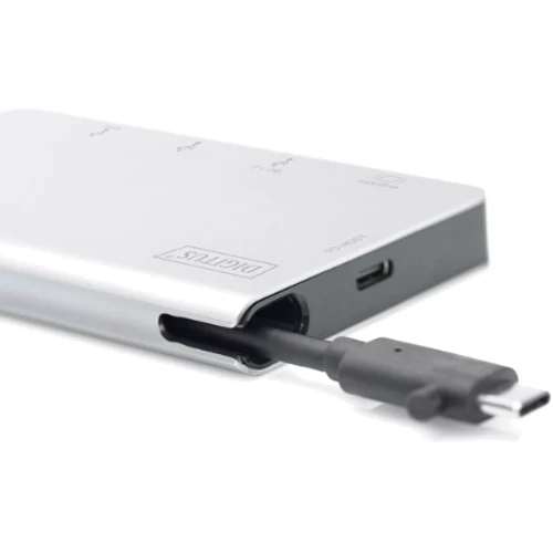 Адаптер Digitus Adapter USB-C to HDMI+2xUSB+USB-C+SD+TF Silver (DA-70867) фото 4