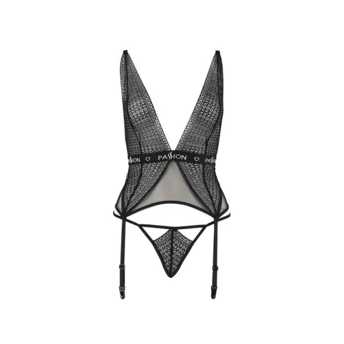 Эротический корсет MIRAJANE CORSET black XXL/XXXL - Passion Exclusive