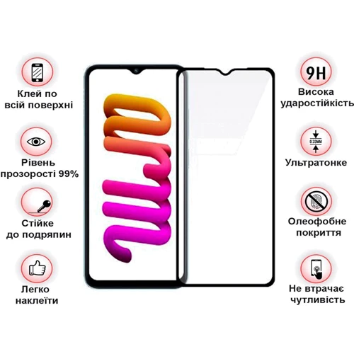 Аксессуар для смартфона BeCover Tempered Glass Black for Xiaomi Poco M5 4G (708148)