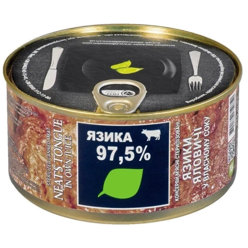 Языки говяжьи в собственном соку ГОСТ ТМ Zdorovo ж / б , 325 г (WT3117)