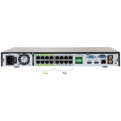 Реєстратор відеоспостереження DAHUA DHI-NVR5216-16P-4KS2E: Максимальна місткість носіїв 2 ТБ