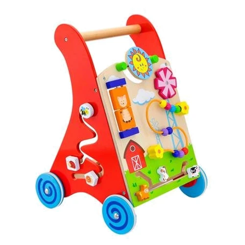 Дитячі ходунки-каталка Viga Toys з бізібордом (50950)