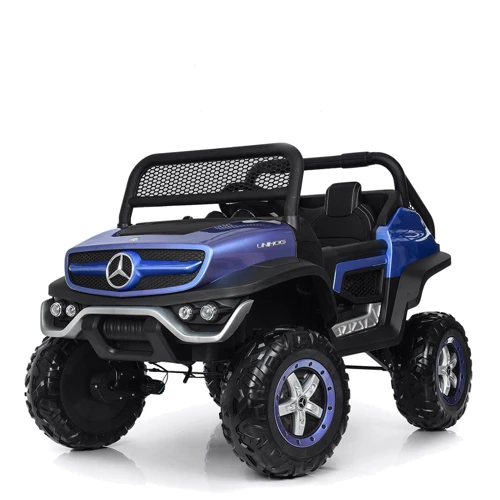 Детский двухместный электромобиль Джип Bambi Racer Mercedes, синий (M 4133EBLRS-4)