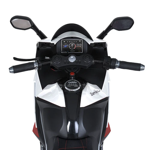 Детский электромотоцикл Bambi белый (M 6013EL-1(24V))