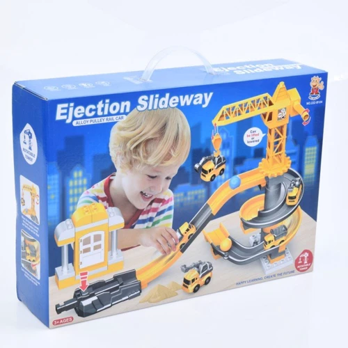 Гараж, 41 деталь, машинки, подъемный кран (222-B124): Производитель Noname