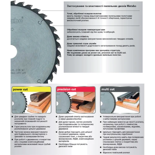 Диск пильний Metabo Steel Cut - Classic 355x25.4x72T: Тип диски