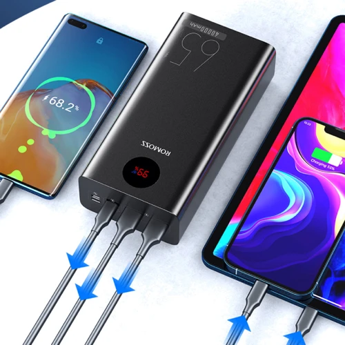Внешний аккумулятор Romoss Power Bank 40000mAh PEA40 Pro 65W Black (PEA40-282-2183H): Емкость батареи, мАч 40000
