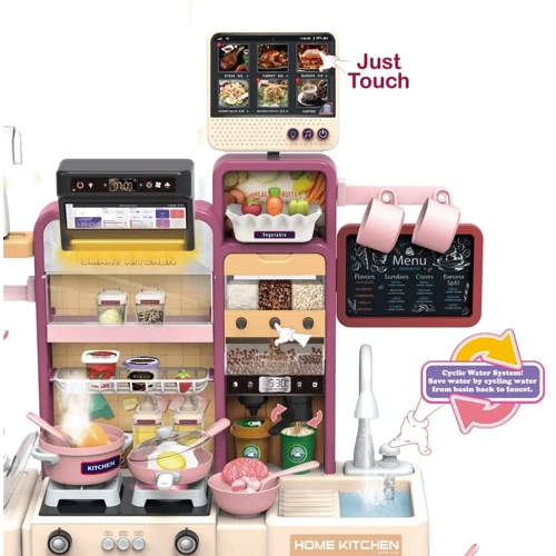 Кухня детская Dream Kitchen: 80+ аксессуаров, звуковые и световые эффекты, пар, блендер (93 T-4)