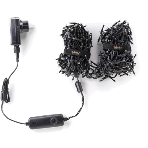 Smart LED Гирлянда Twinkly Strings AWW 400_ BT+WiFi_ Gen II_ IP44_ кабель черный фото 7