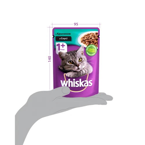 Влажный корм Whiskas для котов с кроликом в соусе 24х100 г (4770608252755): Порода Все породы