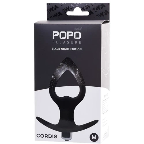 Анальная пробка с вибрацией Toyfa POPO Pleasure Anal Plug Cordis M Vibro Black