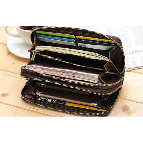 Мужская кожаная борсетка Tiding Bag T4009R Коричневая: Производитель TIDING BAG