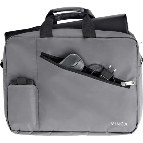 Сумка для ноутбуков Vinga 15.6" gray (NB120GR): Материал полиэстер