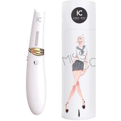 Вакуумный стимулятор с вибрацией KisToy Miss CC White