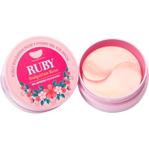 Koelf Ruby Bulgarian Rose Eye Patch Гидрогелевые патчи для глаз с рубином 60 шт.