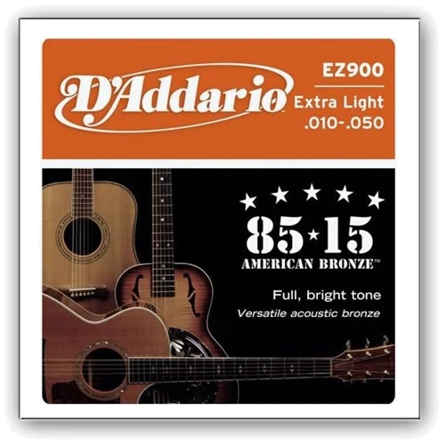 Струна для гитар Струны D`ADDARIO EZ900 BRONZE EXTRA LIGHT 10-50: Тип Комплект струн