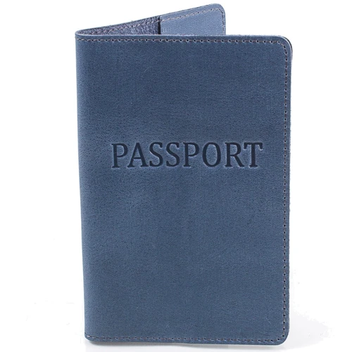 Мужская обложка для документов DNK Leather синяя (DNK-Pasport-Hcol-B)