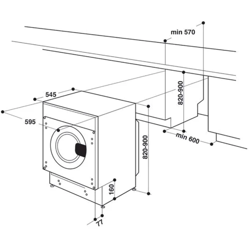 Встраиваемая стиральная машина Whirlpool BI WDWG 861484 EU / ITALY: Класс стирки A