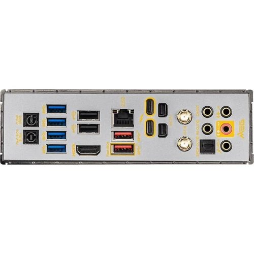 MSI MEG Z590 ACE GOLD EDITION: Разъемы на плате USB 2.0, USB 3.2 Gen 1, USB Type-C, SATA 3.0, M.2