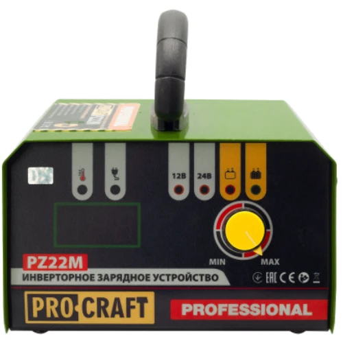 Пуско-зарядное устройство ProCraft PZ-22М: Тип Пуско-зарядное устройство (питание от сети)
