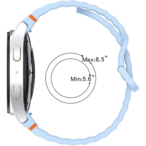 BeCover Strap Ribbed Tape Lite Gray для Samsung Galaxy Watch (20mm) 4 40mm-44mm/5 40-44mm/6 40-44mm/7 40-44mm (712045): Колір серый