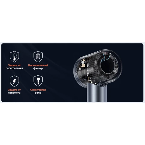 Фен Laifen Swift профессиональный с ионизацией 1 насадка, Matte Black фото 5
