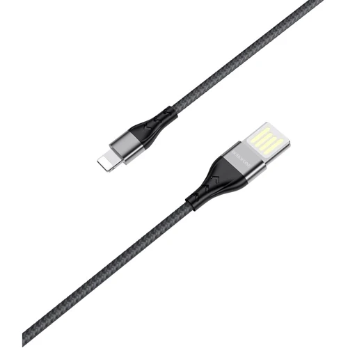 Кабель Borofone USB Cable to Lightning Tasteful 1.2m Black (BU11): Тип USB-C - Lightning