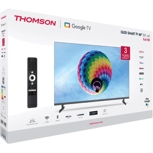 Телевізор Thomson 40QG4S14: Вихід в інтернет Ethenet / Wi-Fi / Bluetooth