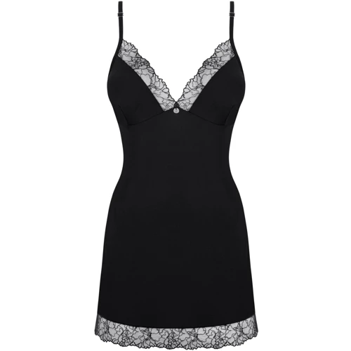 Эротический пеньюар с трусикам Obsessive Bella Rou black XS/S