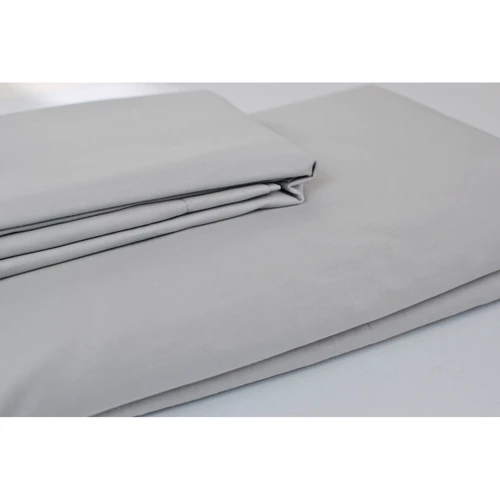 Простирадло на гумці SoundSleep Shine сатин світло-сіра 200х220 см (93461504): Тип простынь