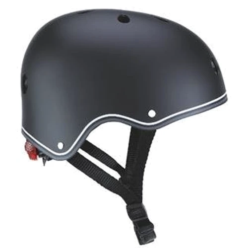 Шолом захисний дитячий GLOBBER, чорний, з ліхтариком, 48-53см (XS / S)