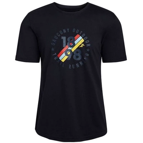 Спортивні футболки Saucony Rested Short Sleeve 800258-BKSC 46 чорна з принтом