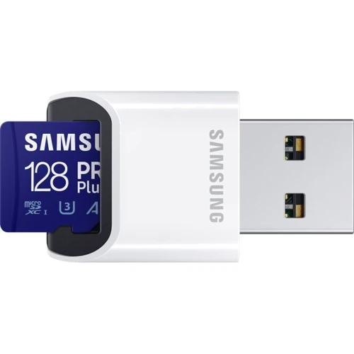 Карта памяти Samsung 128GB microSDXC Class 10 UHS-I U3 PRO Plus + adapter (MB-MD128KA/RU)