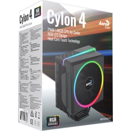 Кулер AeroCool Cylon 4: Потужність, що розсіюється, Вт 145