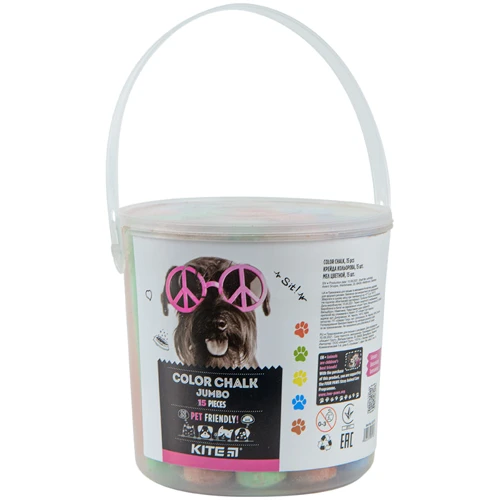 Крейда кольорова Kite Jumbo Kite Dogs 15 шт (K22-074)
