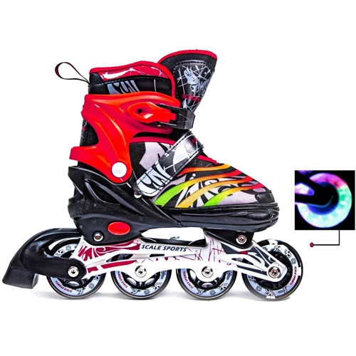 Ролики Scale Sports Red-black (размер 38-41) LF 907M-L: Цвет красный