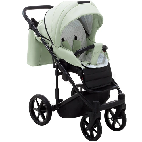 Коляска 2 в 1 Adamex Porto Light ECO шкіра 100% SA-25 м'ята: Ширина шасі 57
